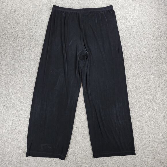 Chicos Travelers Wide Leg Pants Womens 3/XL Short Black Wrinkle Resistant Flowy - Picture 3 of 11